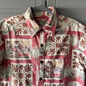 Hilo Hattie Vintage 90s‎ Pasadena Rose Parade Royal Hawaiian Shirt, Red, M